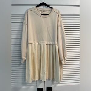 Amazon Cream Sweatshirt Dress. Size L. Worn Once!